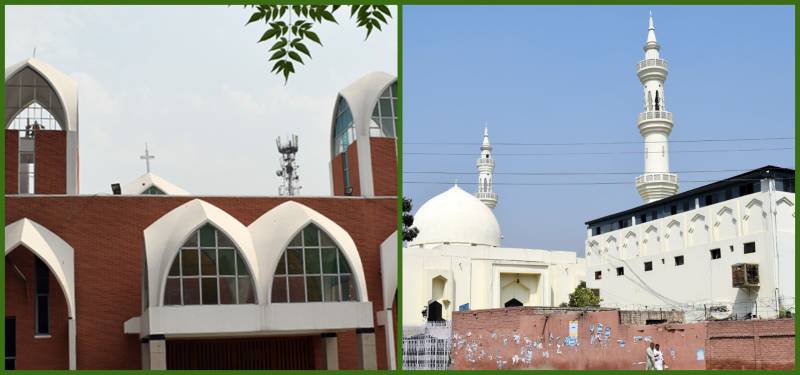 A Neighbouring Church And Mosque In Peshawar