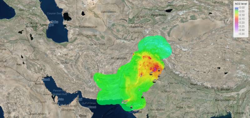Lahore among the worst 50 NO2 emission global hotspots