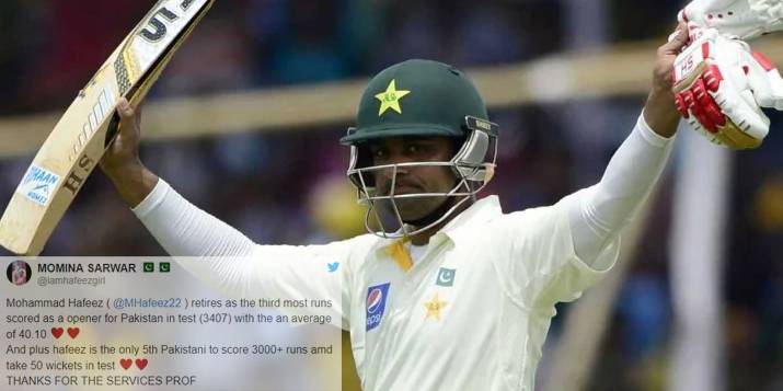 'Thanks for the services, professor': Twitter reacts as Muhammad Hafeez retires from Test cricket