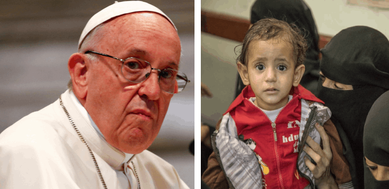 US, Europe To Blame For Children Dying In Middle East: Pope Francis