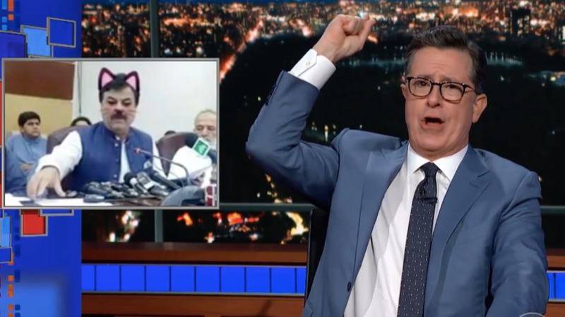 KP ‘Cat Filter Minister’ Gets Mentioned On Stephen Colbert's Show