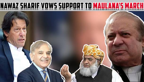 Nawaz Sharif Vows Support To Maulana's March