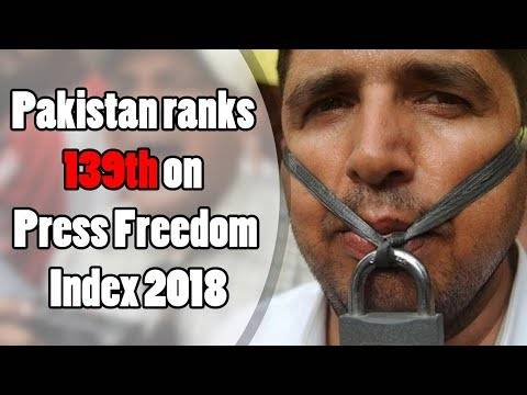 Pakistan ranks 139th on Press Freedom Index 2018