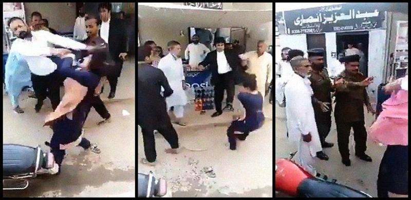 Woman Assaulted Outside Court By Lawyers In Shakargarh
