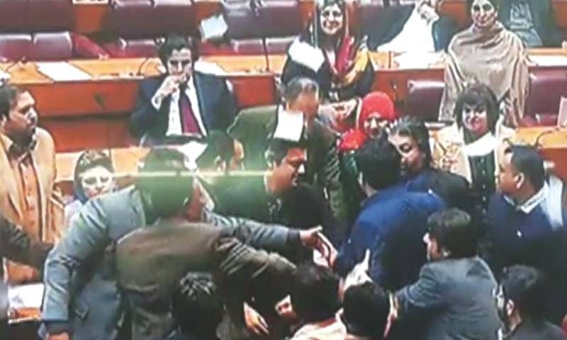 National Assembly Turns Into Fight Club After Minister Refers To Asif Zardari As ‘Mr 10pc’