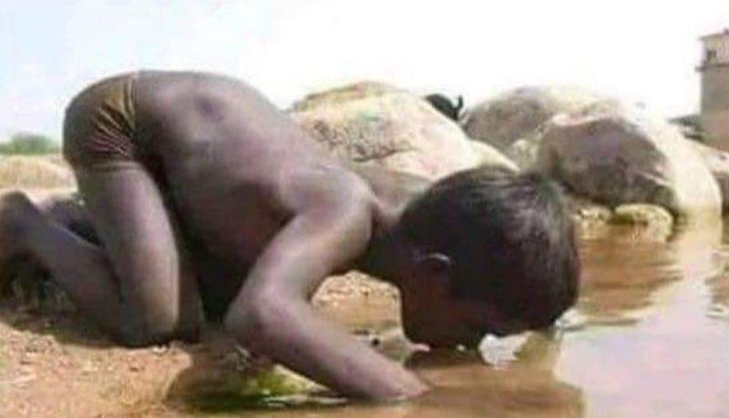 Mubasher Lucman Shares Picture Of Child Drinking Polluted Water Falsely Claiming It To Be From Thar