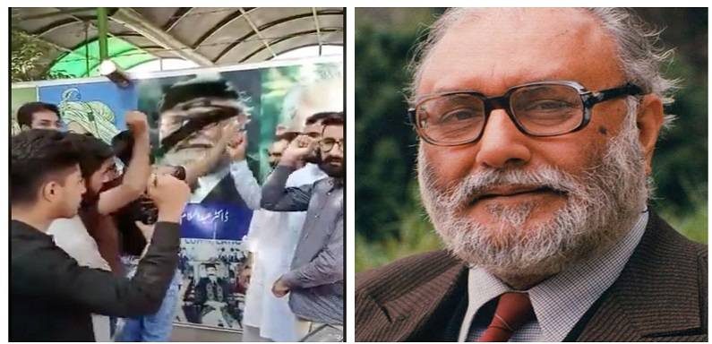 Group Of Ahmadi-Hating Youngsters Deface Dr Abdus Salam's Photo In Gujranwala