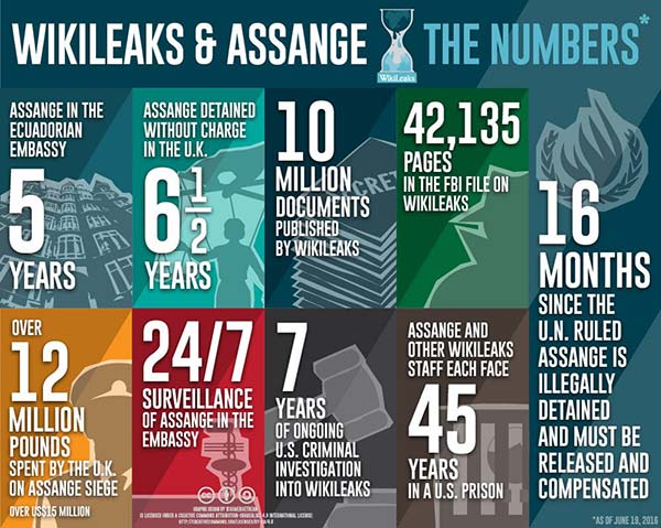 Julian Assange in numbers