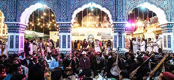 The shrine of Shah Latif in Hala, Sindh.