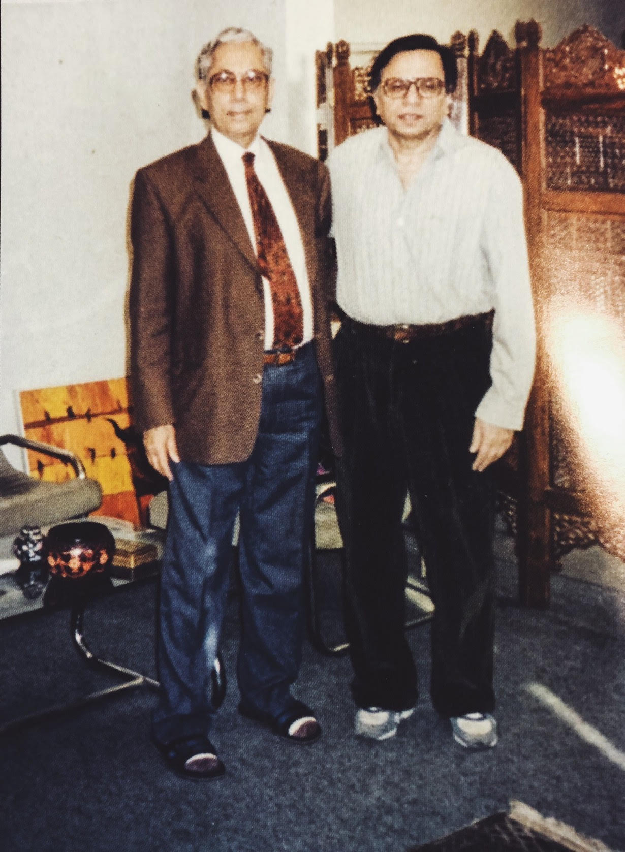 Alavi with Mubarak Ali. 